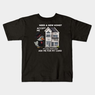 Mr. Duck is a professional real estate agent Kids T-Shirt